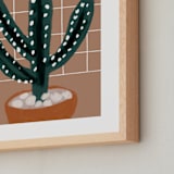 "cactus plant" - Art Print in mud by Cass Loh - Frame Close-up