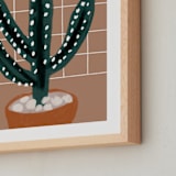 "cactus plant" - Art Print in mud by Cass Loh - Frame Close-up