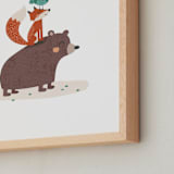 "Woodland Stack" - Art Print in Toffee by Erica Krystek - Frame Close-up