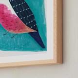 "still 5" - Art Print in Turquoise, petrol, pink and blue by Victoria Johnson - Frame Close-up