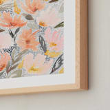 "Speckled Garden" - Art Print in White by Whitney Rainsdon - Frame Close-up