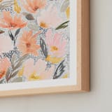 "Speckled Garden" - Art Print in White by Whitney Rainsdon - Frame Close-up