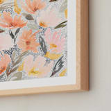 "Speckled Garden" - Art Print in White by Whitney Rainsdon - Frame Close-up