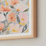 "Speckled Garden" - Art Print in White by Whitney Rainsdon - Frame Close-up