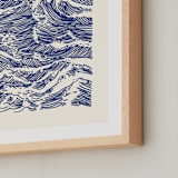 "Catch A Wave" - Art Print in Ultramarine by Kym Fulmer - Frame Close-up