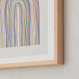"happy rainbow" - Art Print in Buttercream by Kelly Watkins - Frame Close-up