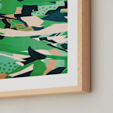 "Fresh Frequency" - Art Print in Fresh Green by ThirtyOne Illustrations - Frame Close-up