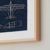 "Plane diagram" - Art Print in Navy by Robert and Stella - Frame Close-up
