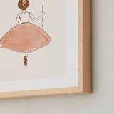 "My Little Ballerina" - Art Print in Peach by Belia Simm - Frame Close-up