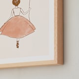 "My Little Ballerina" - Art Print in Peach by Belia Simm - Frame Close-up