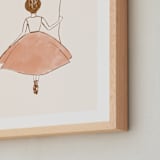 "My Little Ballerina" - Art Print in Peach by Belia Simm - Frame Close-up