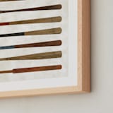 "Vintage Bats" - Art Print in Dust by Heather Schertzer - Frame Close-up