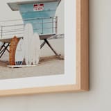 "Guard Tower" - Art Print in Ocean by Kamala Nahas - Frame Close-up
