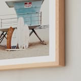 "Guard Tower" - Art Print in Ocean by Kamala Nahas - Frame Close-up