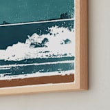 "Screen Print Beach" - Art Print in Ocean by Heather Francisco - Frame Close-up