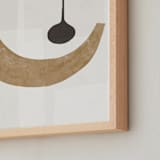 "The Balancing 1" - Art Print in Taupe and salmon by Francesca Iannaccone - Frame Close-up