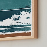 "Screen Print Beach" - Art Print in Ocean by Heather Francisco - Frame Close-up