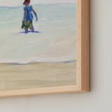"Oxnard Zachary I" - Art Print in Cerulean Blue by Annie Seaton - Frame Close-up
