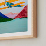 "Chasing River in Montana" - Art Print in teal by Stick and Petal - Frame Close-up