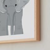 "Darling Elephant" - Art Print in graylee by Rebecca Marchese - Frame Close-up