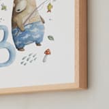 "B is for Bear" - Art Print in Bear brown by Anastasia Semanina - Frame Close-up