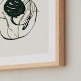 "Black 02" - Art Print in Ivory Black by Catilustre - Frame Close-up