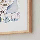 "S is for seagull" - Art Print in Seagull grey by Anastasia Semanina - Frame Close-up