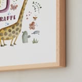 "J is for Jiraffe" - Art Print in Jiraffe orange by Anastasia Semanina - Frame Close-up