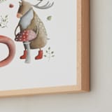 "D is for deer" - Art Print in Deer brown by Anastasia Semanina - Frame Close-up