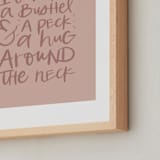 "A Bushel and a Peck" - Art Print in Dusty Rose by Amanda Houston - Frame Close-up