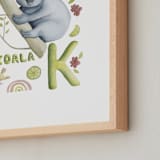 "K is for Koala" - Art Print in Koala grey by Anastasia Semanina - Frame Close-up