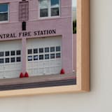 "Central Fire Station Marfa" - Art Print in Pink by Alison Holcomb - Frame Close-up