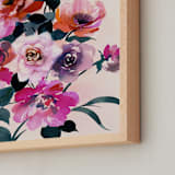 "Rose garden in June" - Art Print in rose pink by Tae Lee - Frame Close-up