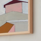 "Rooftop View" - Art Print in Warm Gray by Karyn Denten - Frame Close-up
