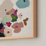 "Colorful Abstract Floral Diptych 1" - Art Print in bright pink by Caryn Owen - Frame Close-up