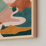 "On This Journey With You" - Art Print in Desert Red by Angel Walker - Frame Close-up