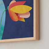 "Fleur Tulip" - Art Print in Deep Teal by sue prue - Frame Close-up