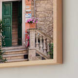 "The Green Door" - Art Print in Green by Alison Holcomb - Frame Close-up