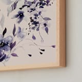 "blue flower garden" - Art Print in purple blue by Tae Lee - Frame Close-up
