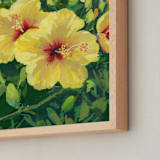 "Golden Hibiscus" - Art Print in Golden by sue prue - Frame Close-up