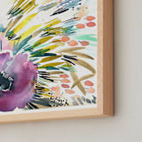"Aubergine Bloom" - Art Print in Aubergine Rose by Kara Aina - Frame Close-up