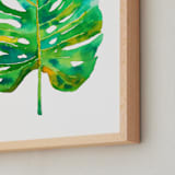 "palm leaf 3" - Art Print in green by Tae Lee - Frame Close-up