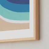 "By the Bay" - Art Print in White by Jenny Partrite - Frame Close-up