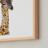 "Baby Animal Friends: Giraffe" - Art Print in Brown Giraffe Spots by Jieun K Rasband - Frame Close-up