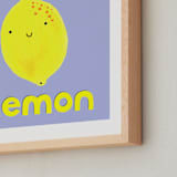 "My Fruity Family I" - Art Print in Light Purple by Marta Crea - Frame Close-up