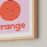 "My Fruity Family II" - Art Print in Light Pink by Marta Crea - Frame Close-up