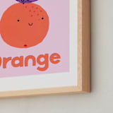 "My Fruity Family II" - Art Print in Light Pink by Marta Crea - Frame Close-up