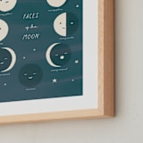 "Faces of the Moon" - Art Print in Slate by Ani Somi - Frame Close-up