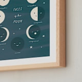 "Faces of the Moon" - Art Print in Slate by Ani Somi - Frame Close-up