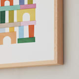 "mod building blocks" - Art Print in Candy by Ellen Schlegelmilch - Frame Close-up
